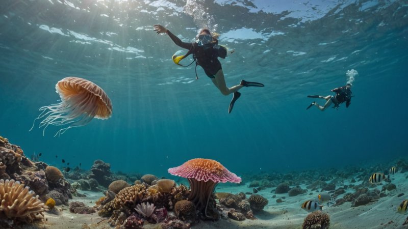 water sports, marine life, safety tips, jellyfish, sharks, underwater safety, outdoor activities, sports safety