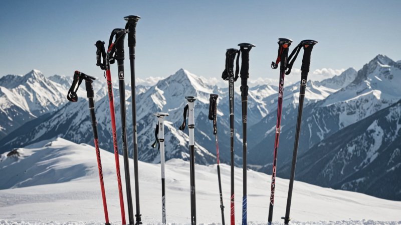 ski poles, skiing equipment, winter sports, ski safety, skiing performance, ski gear