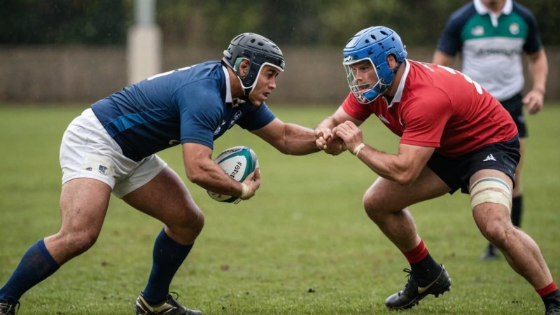 rugby tackling, safety in sports, rugby training, protective equipment, athletic technology